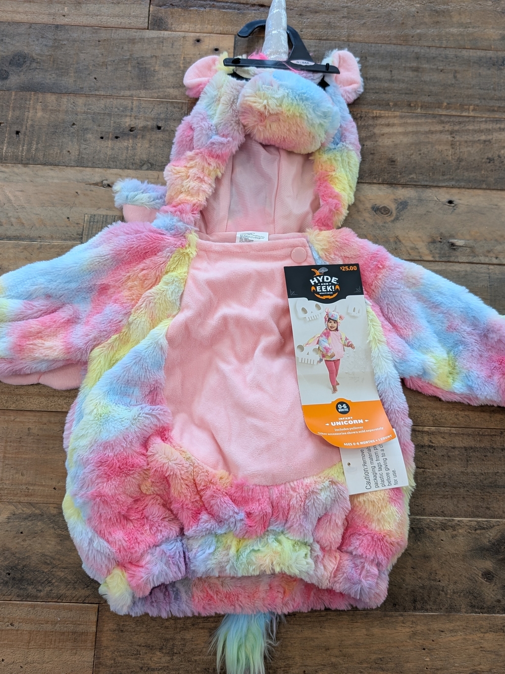 Hyde & Eek! Kids Unicorn Faux Fur Hoodie - Size 0-6 Months